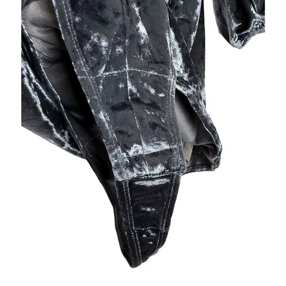 Free People Women's Intimately Don't You Wish Velvet Bodysuit Sunflower Seed NWT - Picture 14 of 14